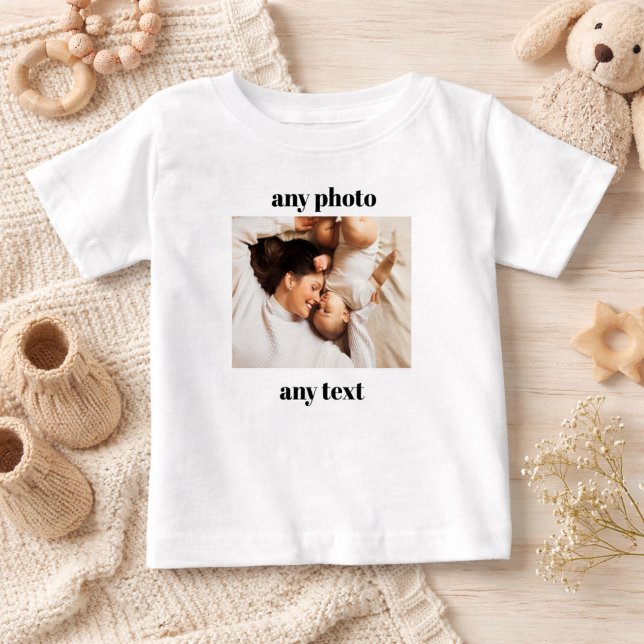 Personalized Baby Shirt Custom Photo & Text Gift T (Skapare uppladdad)
