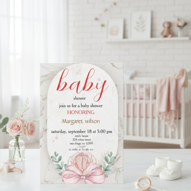 Personalized Baby Shower Card – Cute  Julkort (Skapare uppladdad)