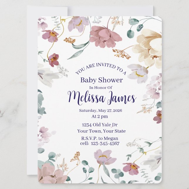 Personalized Baby Shower Invitation Julkort (Framsida)