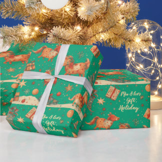 personalized baby's firts christmas, Custom Name Presentpapper