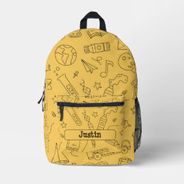 Personalized Back to School Backpack & Doodles