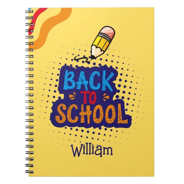 Personalized "Back To School" Fun Doodle Anteckningsbok (Framsidan)