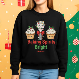 Personalized Baking Spirits Bright Funny Christmas T Shirt