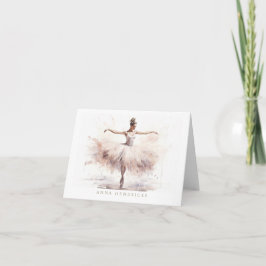 Personalized Ballet Thank You Note Card Stationery Tack Kort