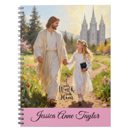 Personalized Baptism Journal for Girls Anteckningsbok