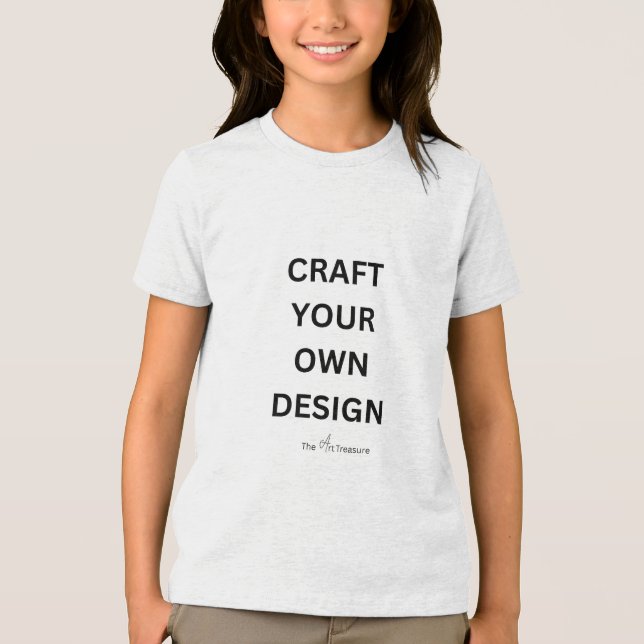 Personalized Basic Tri-Blend Shirt Design Yourself T (Framsida)