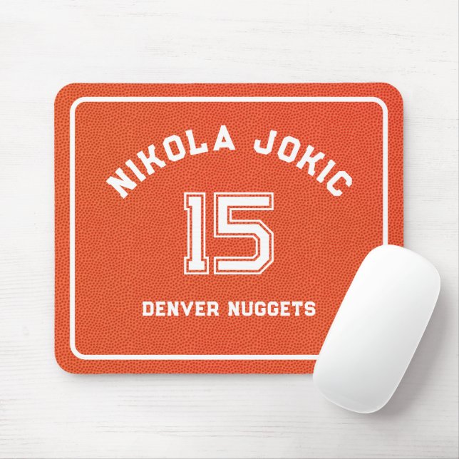 Personalized Basketball Player Sport Simple Fun Musmatta (Med mus)