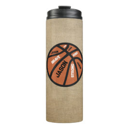 Personalized Basketball Thermal Tumbler