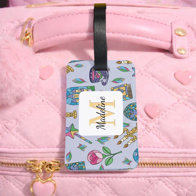 Personalized Beauty and the Beast Book Girl Bagagebricka (Skapare uppladdad)