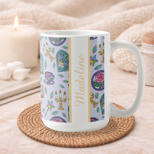 Personalized Beauty and the Beast Book Girl Kaffemugg (Skapare uppladdad)