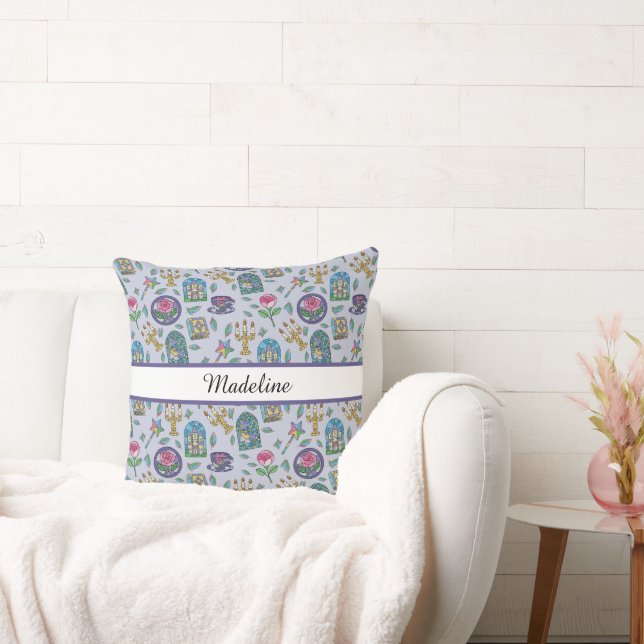 Personalized Beauty and the Beast Book Girl Kudde (Soffa)