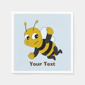 Personalized bee cartoon napkins pappersservett