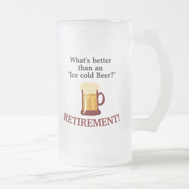 Personalized Beer Lovers Retirement  Frostat Ölglas (Höger)