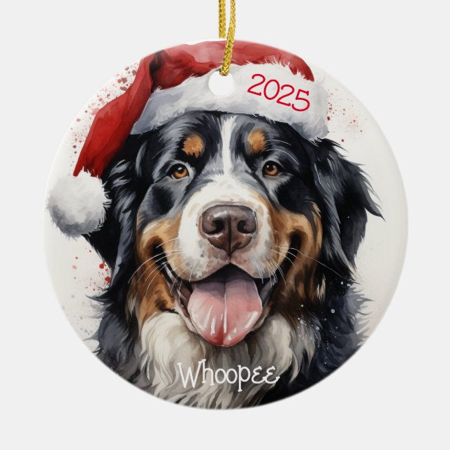 Personalized Bernese Mountain Dog Ornament (Framsidan)