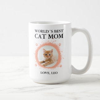 Personalized Best Cat Mom Kaffemugg