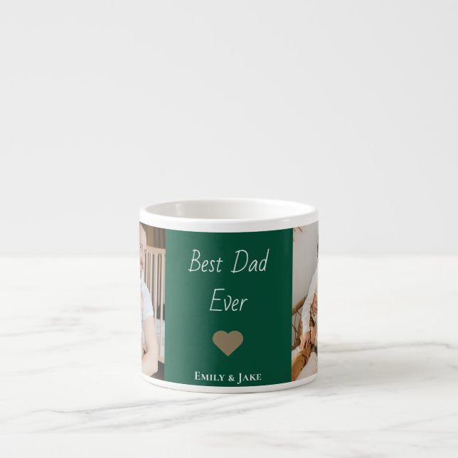 Personalized Best Dad Ever Espresso Mug Kids Names Espressomugg (Framsidan)