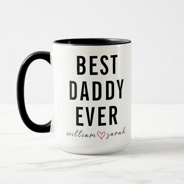 Personalized Best Daddy Ever | Custom Father’s Day Mugg (Vänster)
