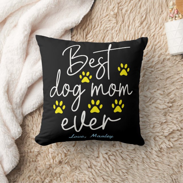 Personalized Best Dog Mom 2 Photo | Mother’s Day Kudde (Filt)