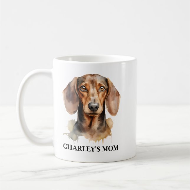 Personalized Best Dog Mom  Photo | Mother’s Day Kaffemugg (Vänster)