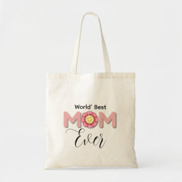 Personalized Best Mom Ever Tote Bag  Gift  Tygkasse