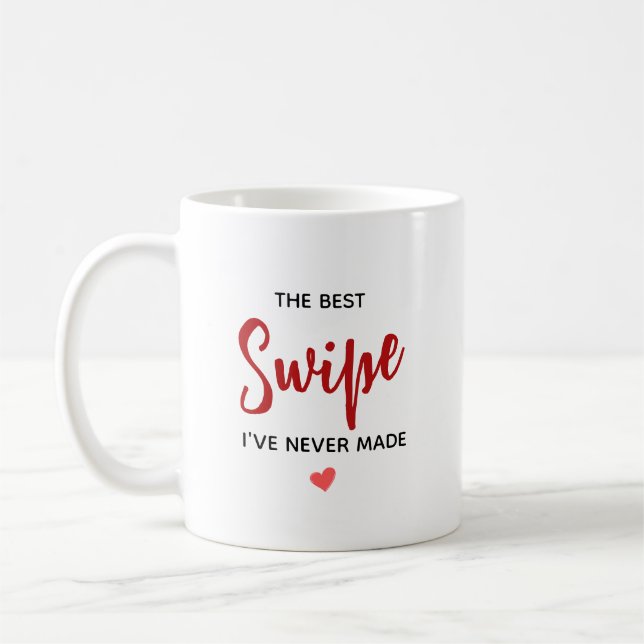 Personalized Best Swipe Love Quote Kaffemugg (Vänster)