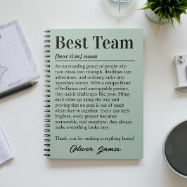 Personalized Best Team Definition Appreciation Anteckningsbok