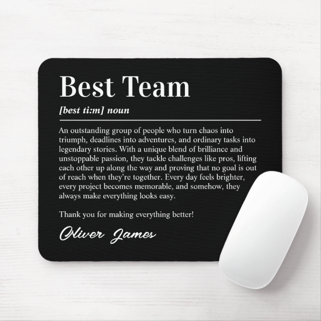 Personalized Best Team Definition Appreciation Musmatta (Med mus)