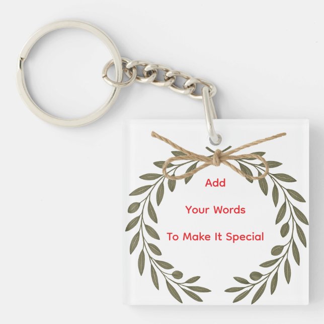 Personalized “Best Wishes” Acrylic Keychain (Framsidan)
