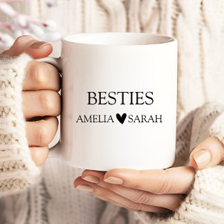 Personalized Besties Coffee Mug Best Friend Gift Jumbo Mugg
