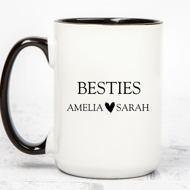 Personalized Besties Coffee Mug Best Friend Gift Mugg (Skapare uppladdad)