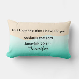 Personalized Bible Scripture jeremiah 29v11 Lumbarkudde