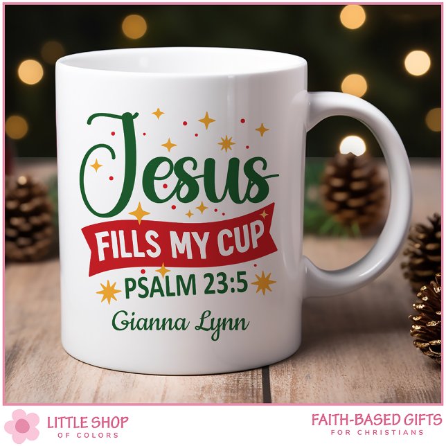 Personalized Bible Verse Christmas Kaffemugg (Skapare uppladdad)