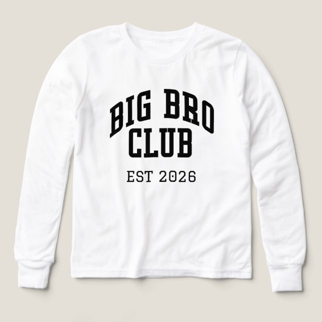 Personalized Big bro design for new big brothers T Shirt (Design framsida)