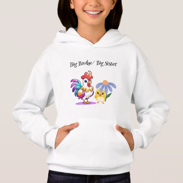 Personalized Big Brother Big Sister Hoodie T Shirt (Framsida)