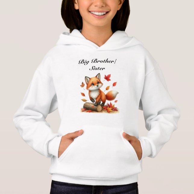 Personalized Big Brother/Sister Hoodie  T Shirt (Framsida)