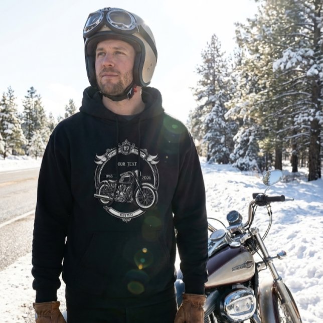Personalized Biker Christmas Winter Hoodie (Skapare uppladdad)