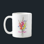 Personalized Birth Flower Gladiolus Custom Kaffemugg<br><div class="desc">Celebrate a special connection with our Watercolor Birth Flower Personalized Mug. Featuring a floral illustration that represents the unique beauty of their birth month, this mug blends artistic flair with everyday functionality. The soft, ethereal watercolor textures pop against the crisp ceramic, creating a piece that feels more like a work...</div>