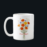Personalized Birth Flower Marigold Custom Kaffemugg<br><div class="desc">Celebrate a special connection with our Watercolor Birth Flower Personalized Mug. Featuring a floral illustration that represents the unique beauty of their birth month, this mug blends artistic flair with everyday functionality. The soft, ethereal watercolor textures pop against the crisp ceramic, creating a piece that feels more like a work...</div>