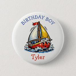 Personalized Birthday Boy Pop Art Sailboat Knapp