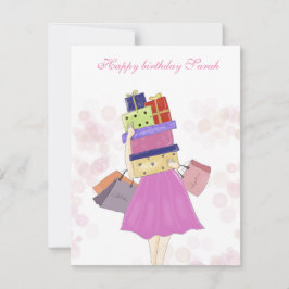  Personalized birthday, illustration Anteckningskort