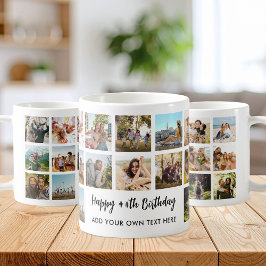 Personalized Birthday Photo Collage Mug Kaffemugg