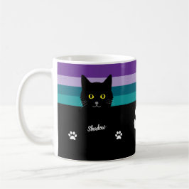 Personalized Black Cat Mug For Cat Moms And Dads Kaffemugg