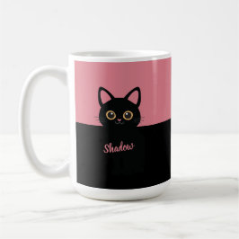 Personalized Black Cat Mug - Gift For Cat lovers Kaffemugg