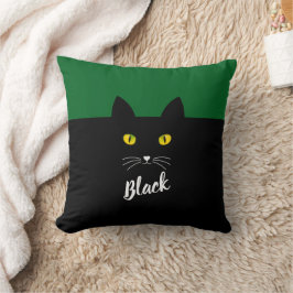 Personalized Black Cat Pillow, Gift for Cat Lovers Kudde