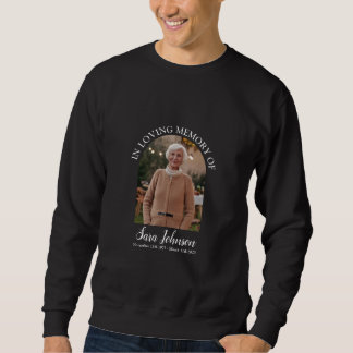 Personalized Black Memorial Sweatshirt