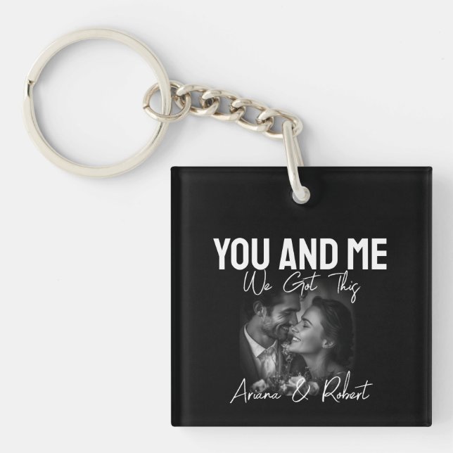 Personalized Black Photo Couple 'You and Me'  (Framsidan)