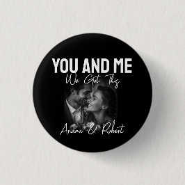 Personalized Black Photo Couple 'You and Me'  Knapp