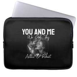 Personalized Black Photo Couple You and Me  Laptop Fodral