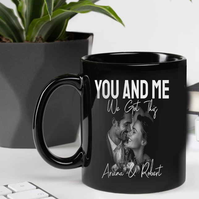 Personalized Black Photo Couple You and Me Mug Två-Tonad Mugg (Skapare uppladdad)