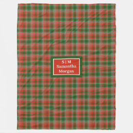 Personalized Blanket Monogram Christmas Style Fleecefilt